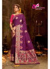 PURPLE COLOUR DESIGNER BANARASI SILK PARTY WEAR SAREE 2312